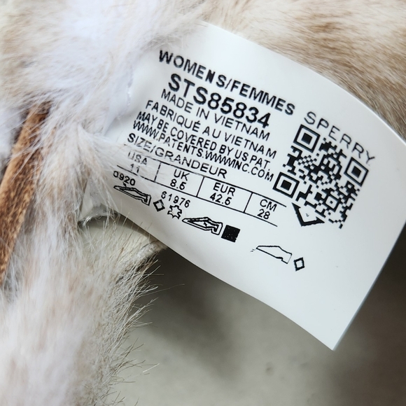 Sperry Saltwater 1-Eye Cozy Faux Fur Trim Waterproof Duck Shoes Cream US 11 - Picture 15 of 15